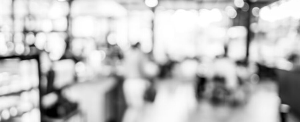 41688188 - black and white blur background, bokeh light at coffee shop.