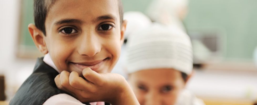 Children at school classroom